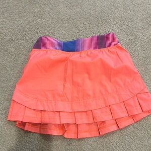 Ivivva girl orange skort tennis skirt size 8